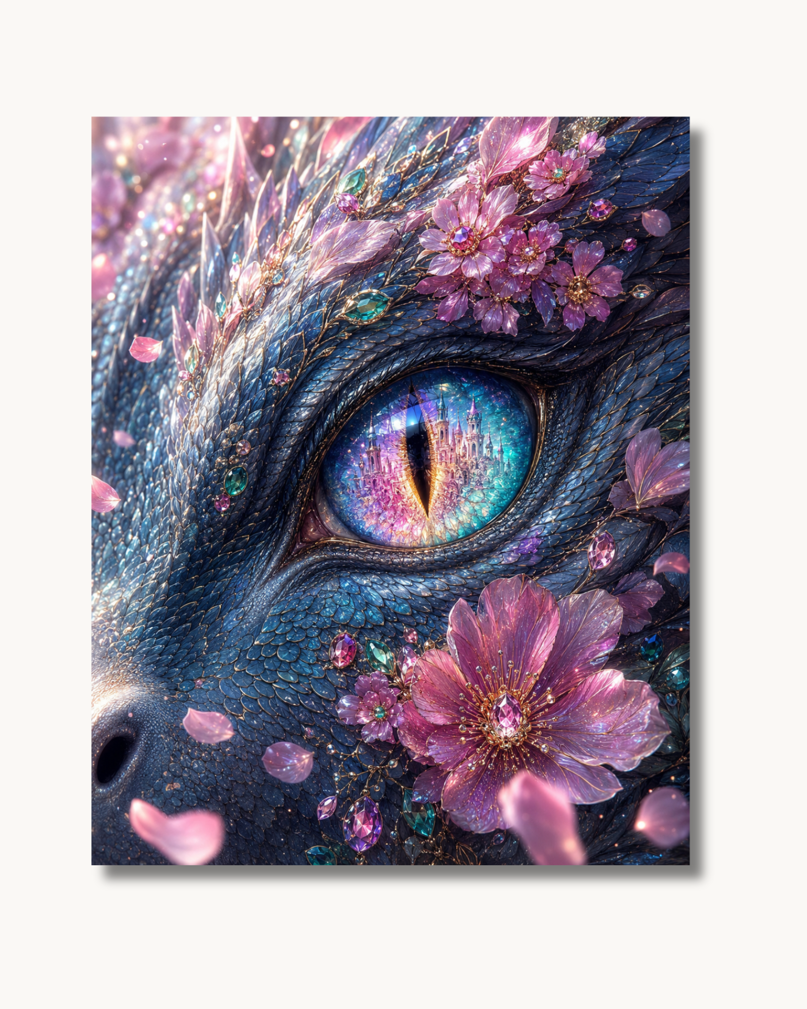 Diamond Memories Mosaikbausatz "Auge des Kristallreichs" mit funkelnden Diamanten und detailliertem Design, für kreative Bastelarbeiten
