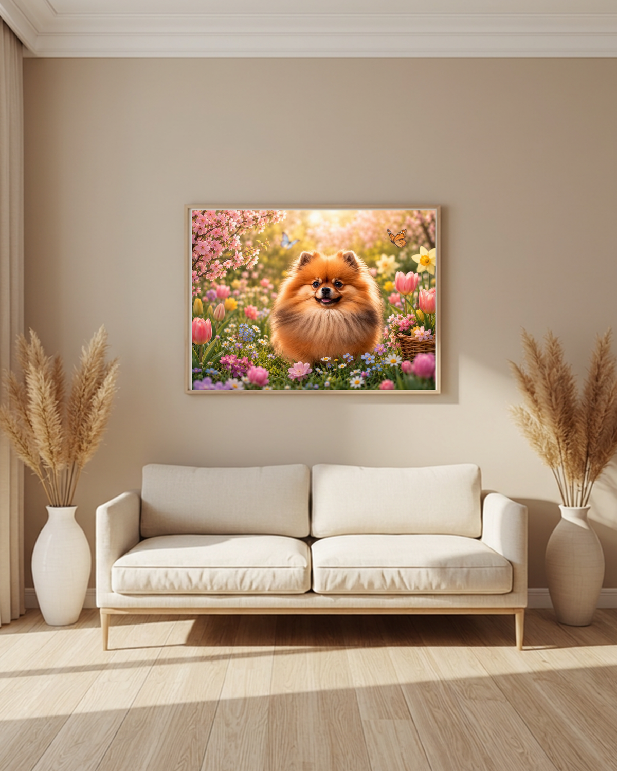 Diamond Painting Spitz nano nell'incanto dei fiori