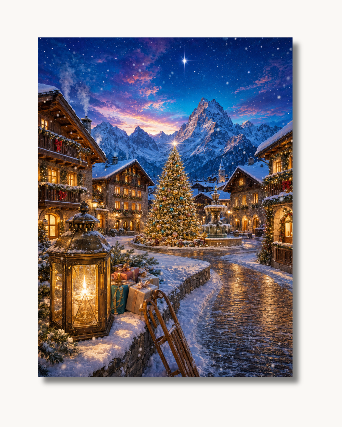 Diamond Painting Weihnachtszauber unter den Alpensternen