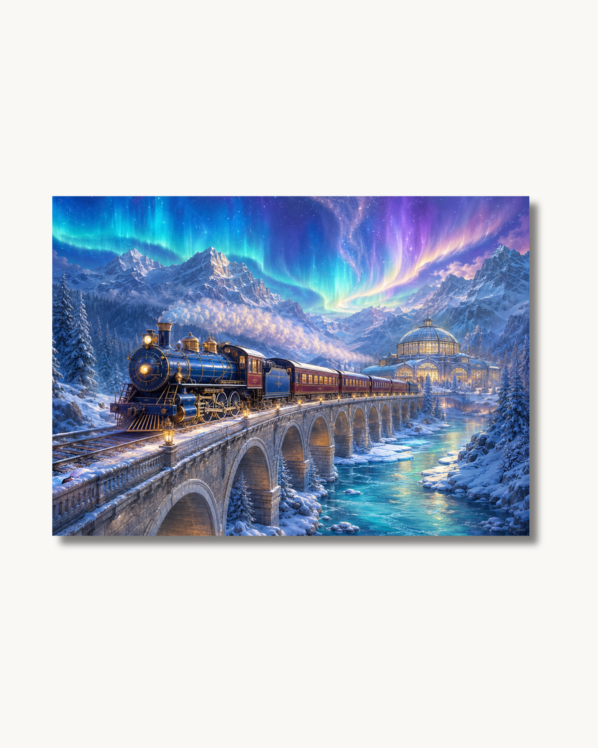 Diamond Painting Nordlichtexpress ins Winterreich