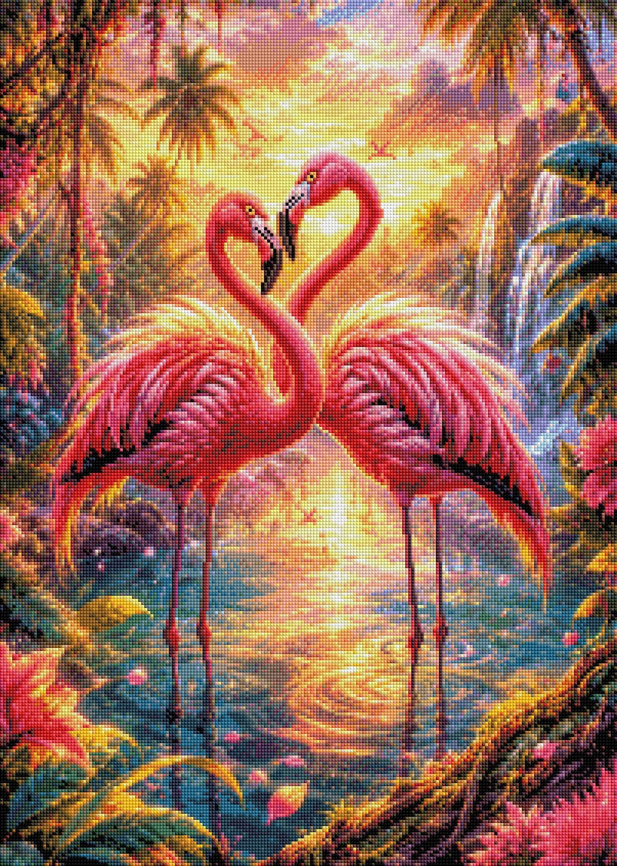Diamond Painting Fenicotteri innamorati