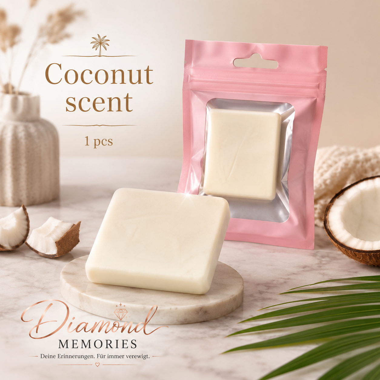 Diamond Painting Putty mit Kokosnussduft von diamondmemories, weiche, elastische Knete für Diamantmalereien, duftend und leicht zu handhaben