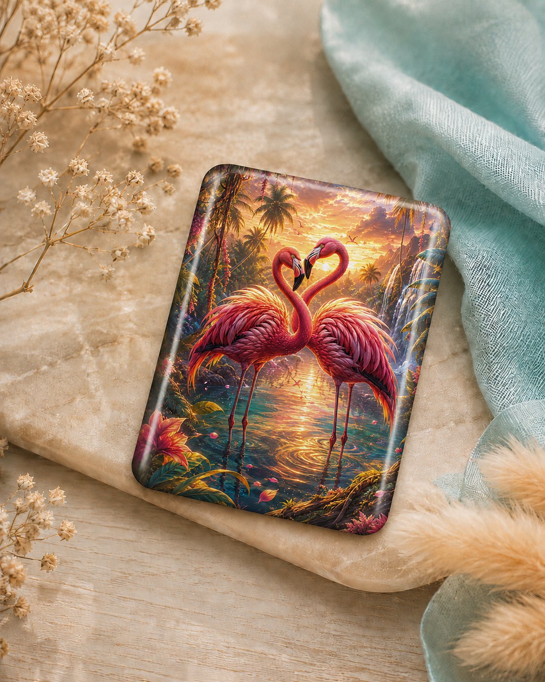 Coverminder - Flamingos in Liebe