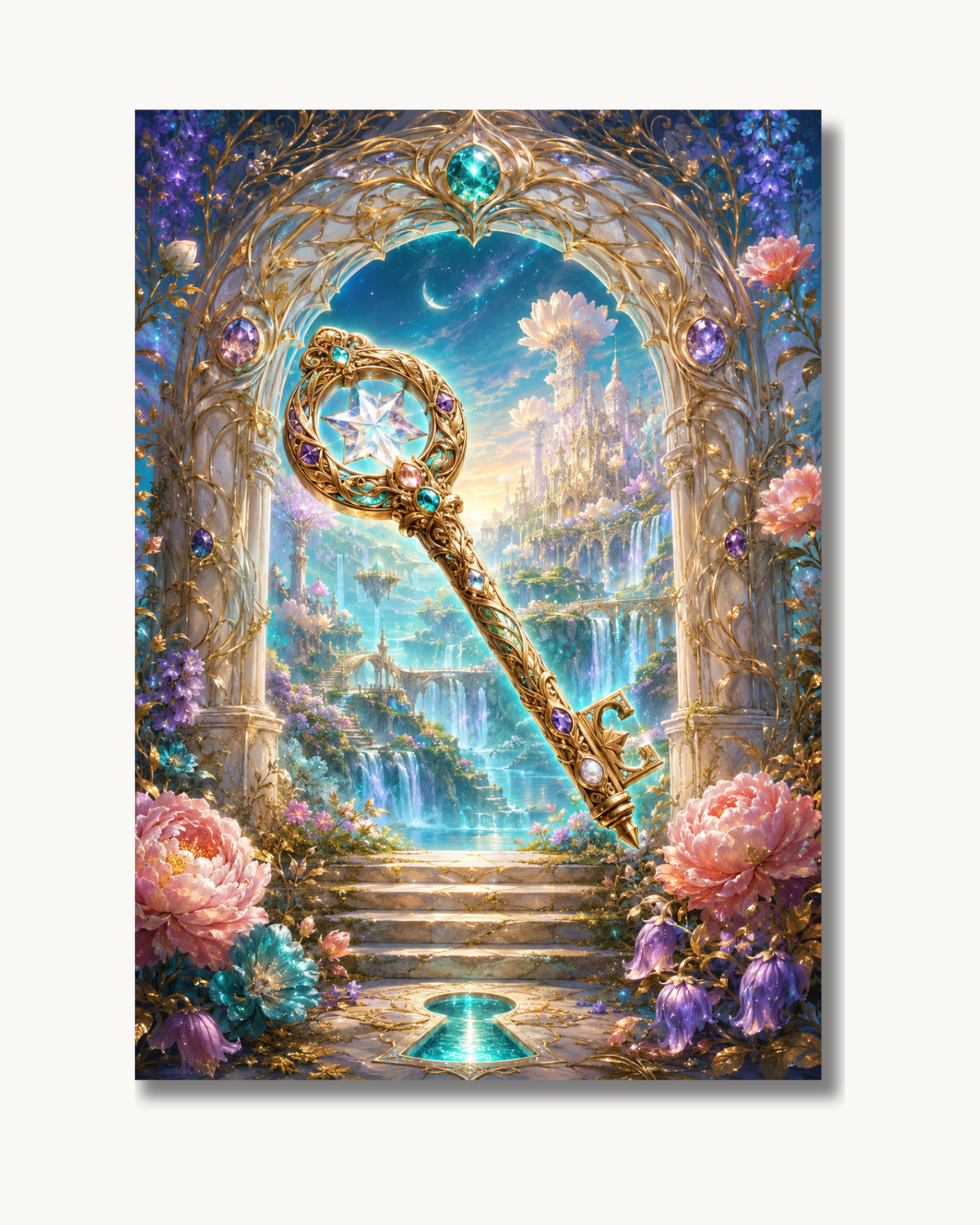 Diamond Painting Schlüssel zum leuchtenden Feenreich