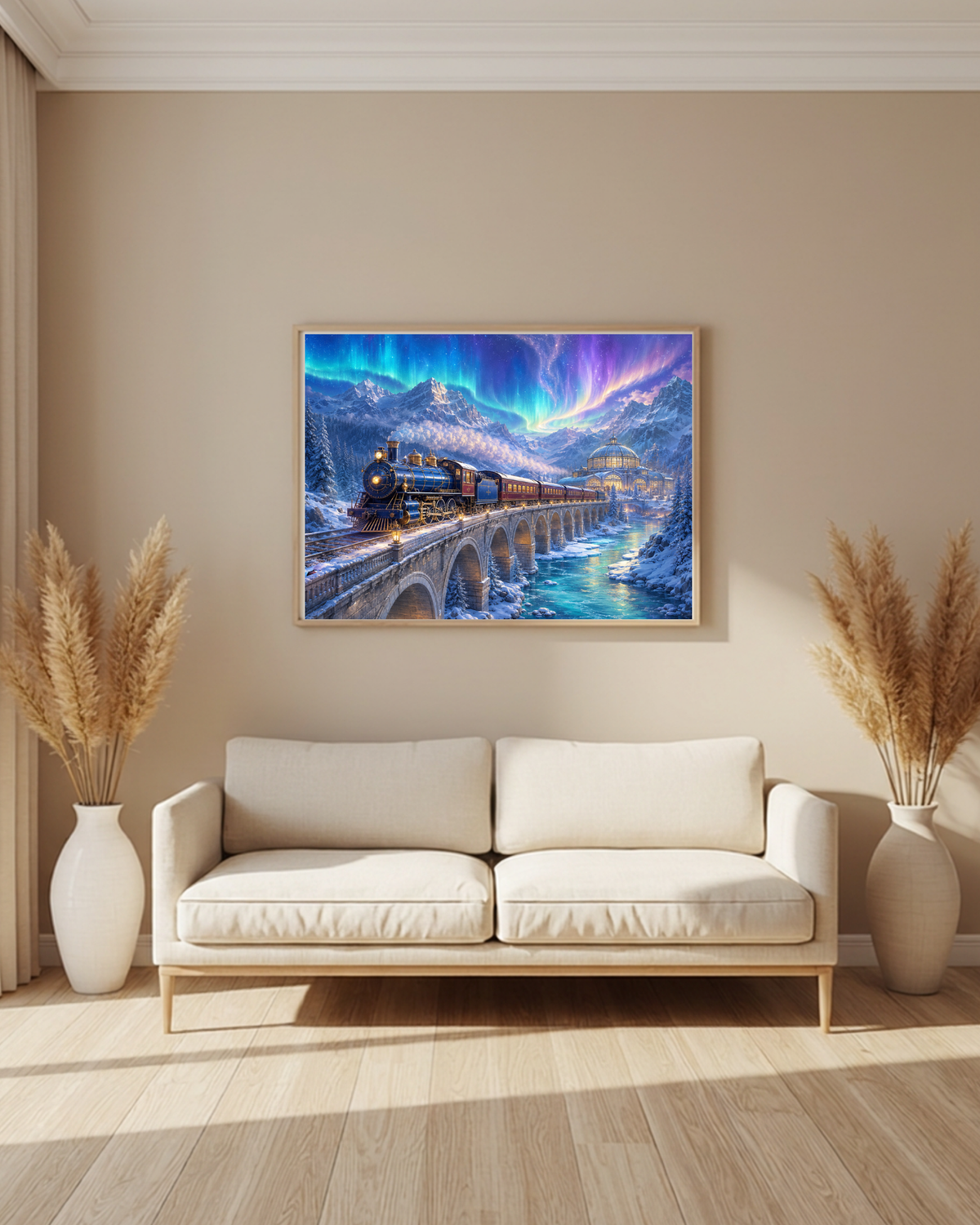 Diamond Painting Nordlichtexpress ins Winterreich
