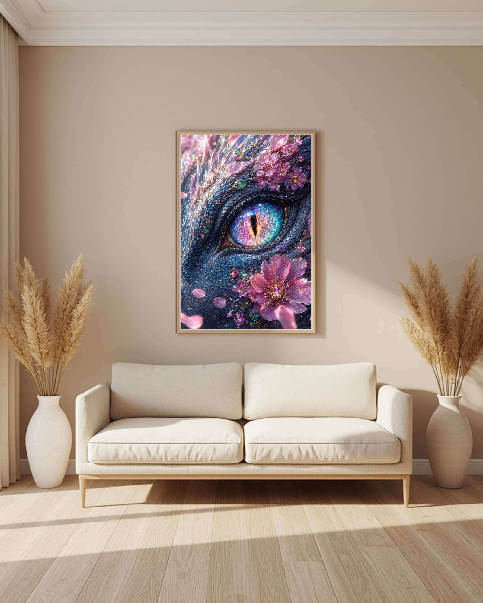 Diamond Memories Mosaikbausatz "Auge des Kristallreichs" mit funkelndem Diamant-Design in 40x60 oder 50x70 cm